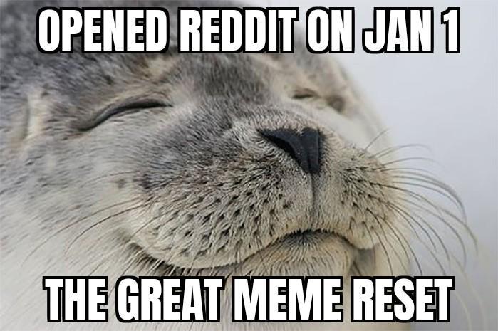 OPENED REDDIT ON JAN 1 THE GREAT MEME RESET