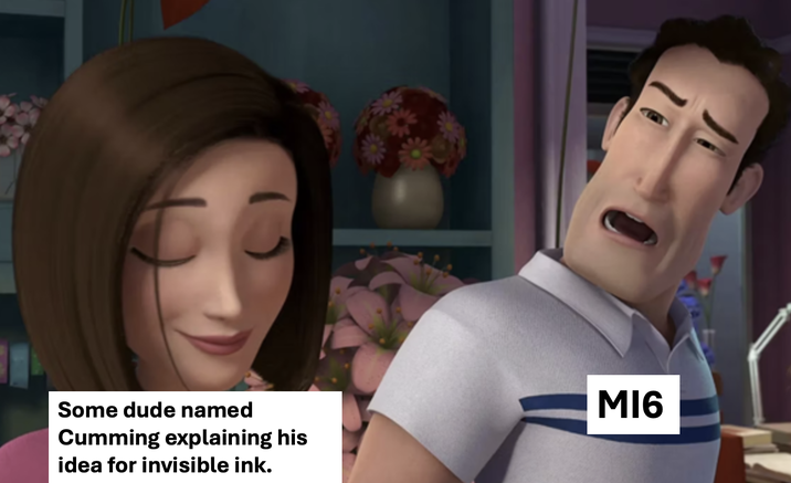 Some dude named C------ explaining his idea for invisible ink. M16