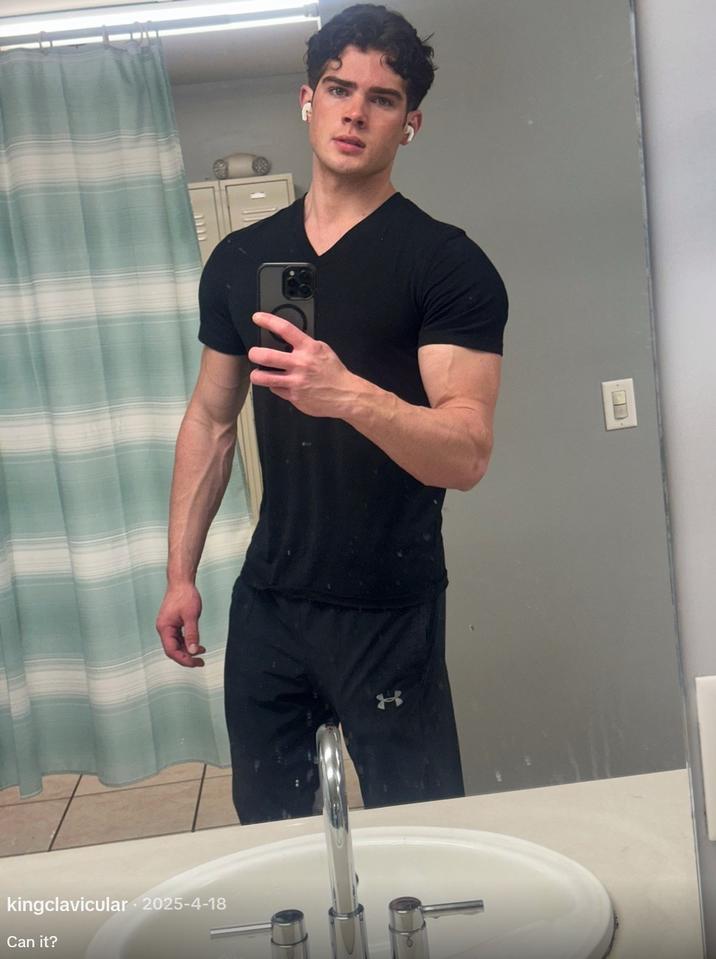 Clavicular's earliest remaining TikTok post, dated to April 18th, 2025.