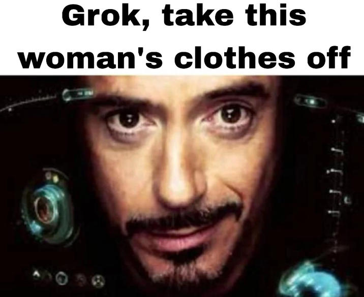 Grok, take this woman's clothes off