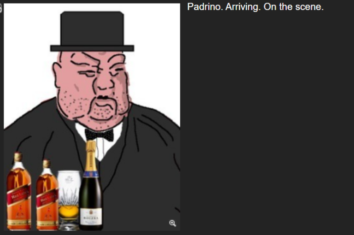 Padrino. Arriving. On the scene. of