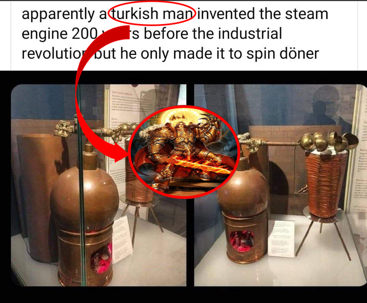 apparently a turkish man invented the steam s before the industrial engine 200 revolution but he only made it to spin döner
