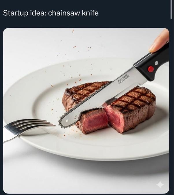 Startup idea: chainsaw knife ANCTLAICE ANCELTATICE