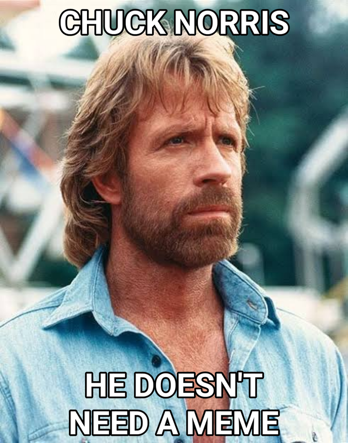 CHUCK NORRIS HE DOESN'T NEED A MEME