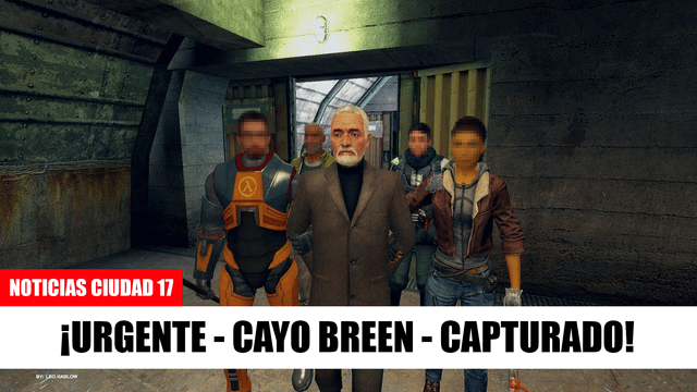 A meme of Dr. Wallace Breen from _Half-Life_ being escorted in a redraw of the Nicolás Maduro meme from early January 2026.