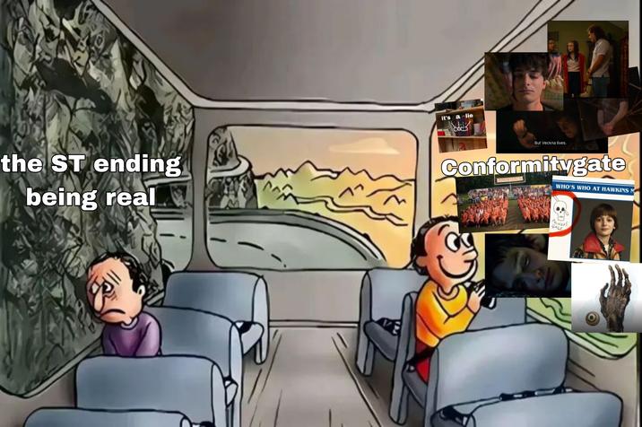 the ST ending being real it's a lie But Veckna lives. Conformitygate WHO'S WHO AT HAWKINS INEAS GAGE