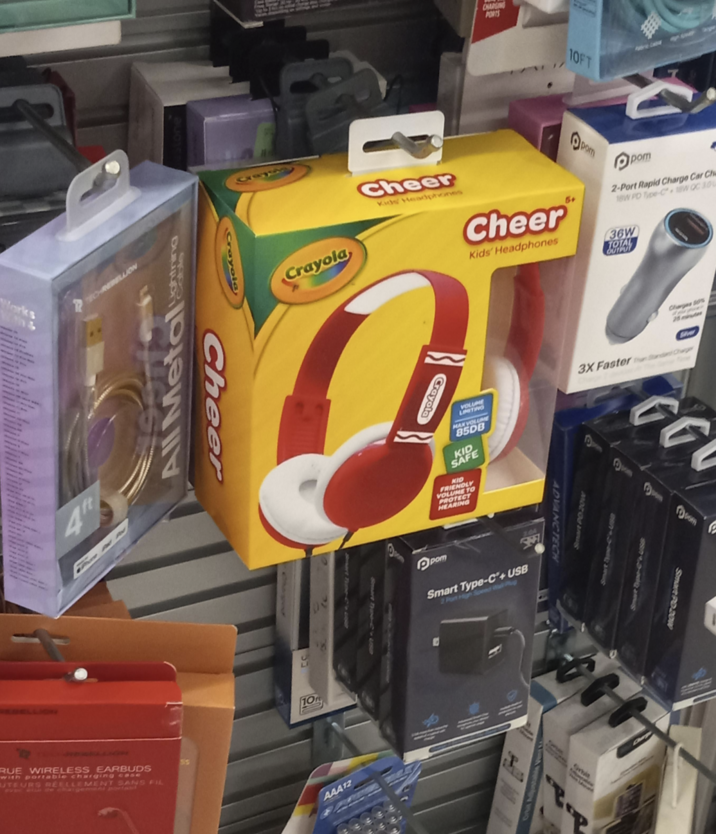 Works R TECHREBELLION ft All Metal RUE WIRELESS EARBUDS with portable charging case UTEURS RÉELLEMENT SANS FIL aigemeni portand Crayola Cheer CHARGING PORTS 10FT pom 2-Port Rapid Charge Car Ch 18W PD Type-C 18W OC 30 Crayola, Cheer Kids Headphones Cheer Kids' Headphones Opom 36W TOTAL OUTPUT LI 10 AAA 12 98 Crayola VOLUME LIMITING MAX VOLUME 3X Faster 85DB KID SAFE KID FRIENDLY VOLUME TO PROTECT HEARING 204 Opom Smart Type-C+USB Port High Speed P Gra B Charges 50% Smart PO 201