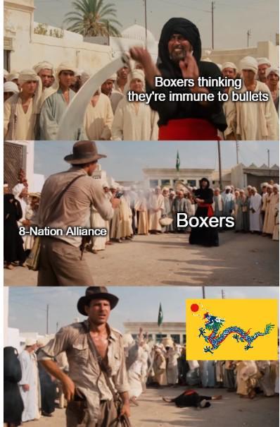 Boxers thinking they're immune to bullets Boxers 8-Nation Alliance