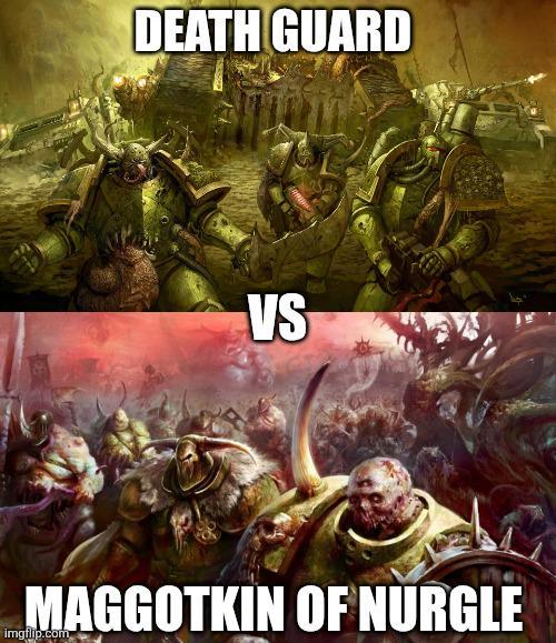 DEATH GUARD VS MAGGOTKIN OF NURGLE imgflip.com