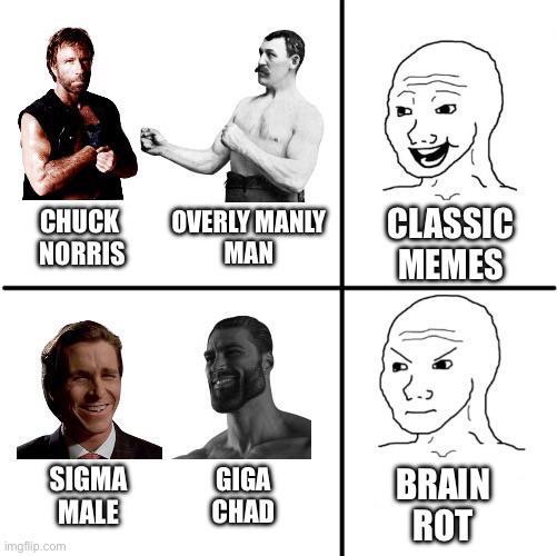 CHUCK NORRIS OVERLY MANLY CLASSIC MAN MEMES SIGMA GIGA BRAIN MALE CHAD ROT imgflip.com