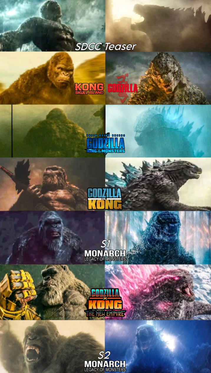 SDCC Teaser KONG GODZILLAS SKULL ISLAND THEIR REI BEGINS GODZILLA KING MONSTERS GODZILLA KONG $1 MONARCH LEGACY OF MONSTERS GODZILLA KONG THE NEW EMPIRE S2 MONARCH LEGACY OF MONSTERS