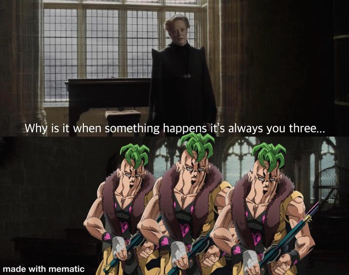 Why is it when something happens it's always you three... made with mematic www ww www