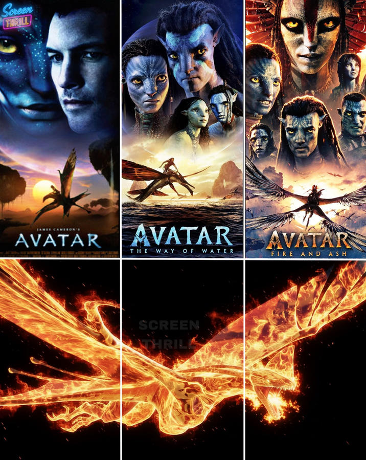 Screen THRILL JAMES CAMERON'S AVATAR AVATAR THE WAY OF WATER AVATAR FIRE AND ASH SCREEN THRIL