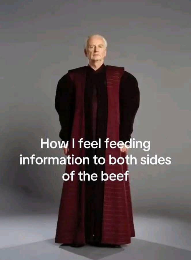 How I feel feeding information to both sides of the beef