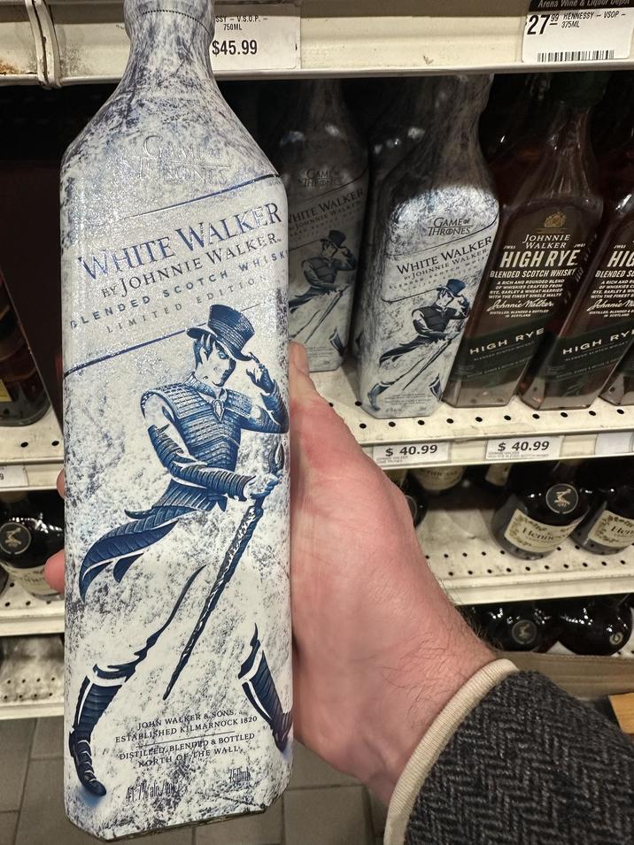 19 SSY V.S.O.P.- 750ML $45.99 Arena Wine& 99 HENNESSY- VSOP - 375ML 27.99 ES WHITE WALKER BY JOHNNIE WALKER. LENDED SCOTCH WHISK LIMITED EDITION GAME THRONES WHITE WALKER JOHNNIE WALKER GAME OF THRONES WHITE WALKER BY JOHNNIE WALKER LENDED SCOTCH WHIP JW&D JOHNNIE WALKER JWS1 JWS HIGH RYE HIG BLENDED SCOTCH WHISKY A RICH AND ROUNDED BLEND OF WHISKIES CRAFTED FROM BYE, BARLAY & WHEAT MARRIED WITH THE FINEST SINGLE MALTS Johnnie Walker BRICKLER PLANONS & BOTTLES WCOTLA BLENDED SC A RICH AND RC OF WHISKIES CH NYL BARLEY& WH WITH THE FINEST S Sahanie Mc CIETAL ALEND SOTLAND M JOHN WALKER & SONS, ESTABLISHED KILMARNOCK 1820 DISTILLED BLENDED & BOTTLED NORTH OF THE WALL $ 40.99 அனுல் மு HIGH RYE $ 40.99 ENLACE EDED SCOPE HIGH RYE M I le