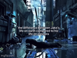 imgflip.com the difference between Jake's, life on earth compared to his life on pandora