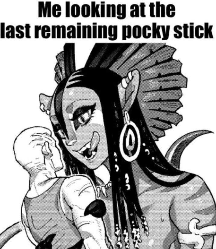 Me looking at the last remaining pocky stick