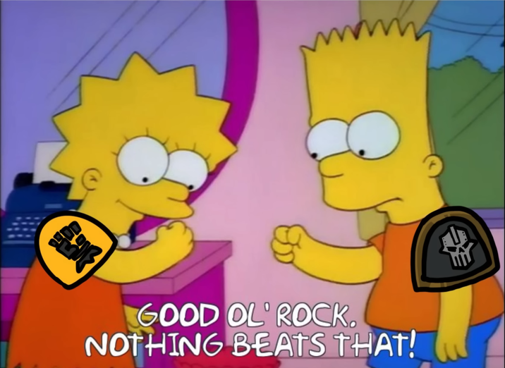 GOOD OL ROCK. NOTHING BEATS THAT!