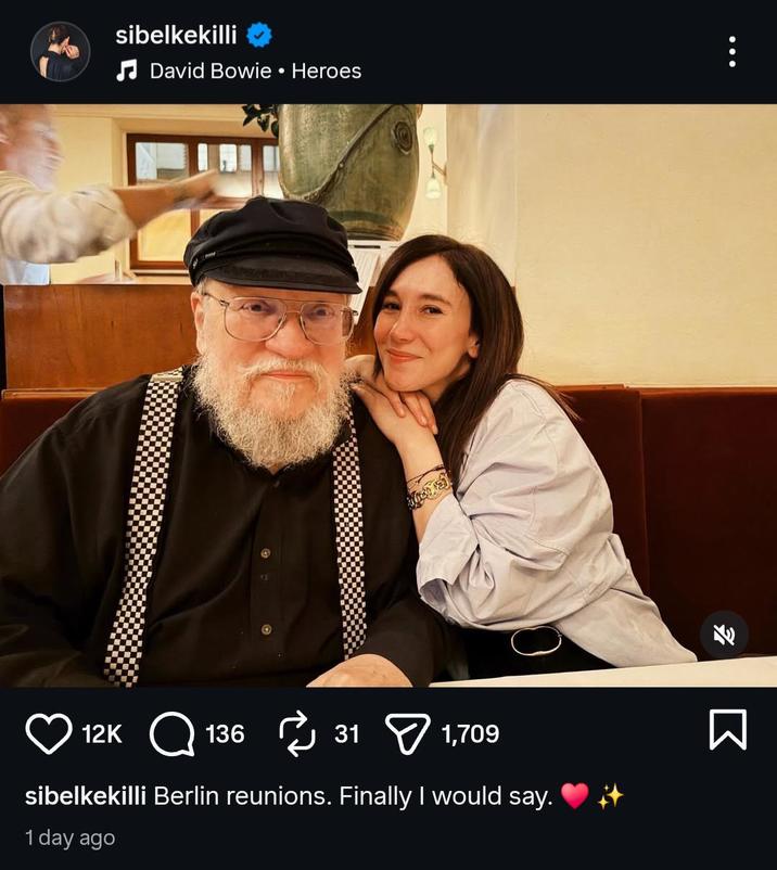 sibelkekilli David Bowie • Heroes 12K 136 31 31 ☑1,709 sibelkekilli Berlin reunions. Finally I would say. 1 day ago Σ