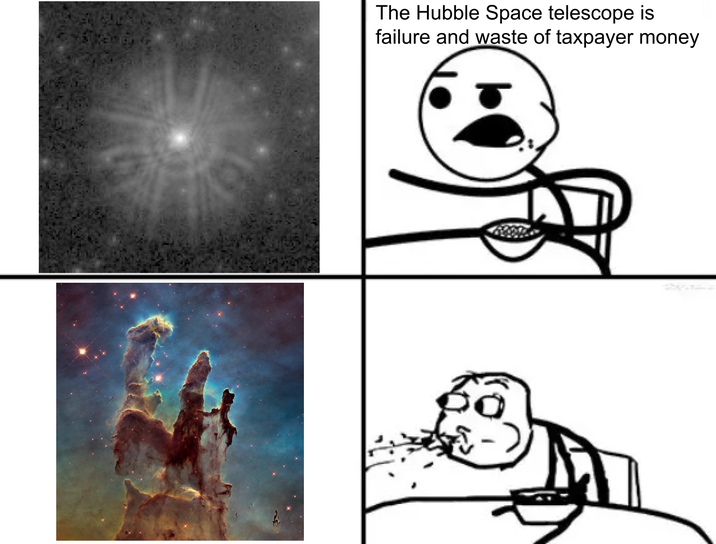 The Hubble Space telescope is failure and waste of taxpayer money