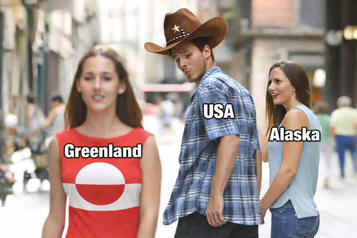 Greenland USA Alaska