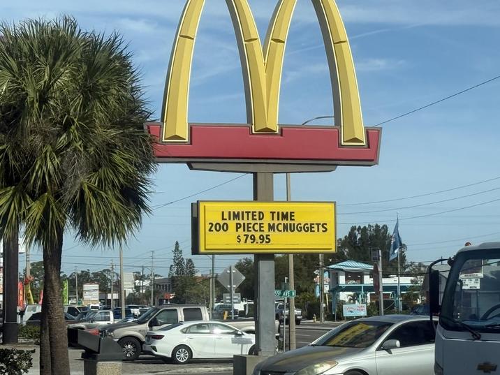 LIMITED TIME 200 PIECE MCNUGGETS $79.95 55 AVE TURN