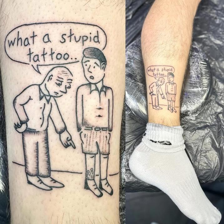 what a stupid tattoo.. what a stupid tattoo..