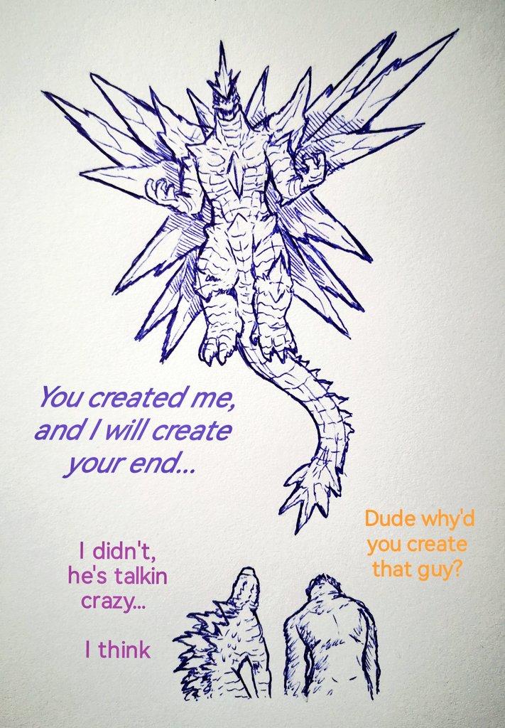 You created me, and I will create your end... I didn't, he's talkin crazy... I think Dude why'd you create that guy?