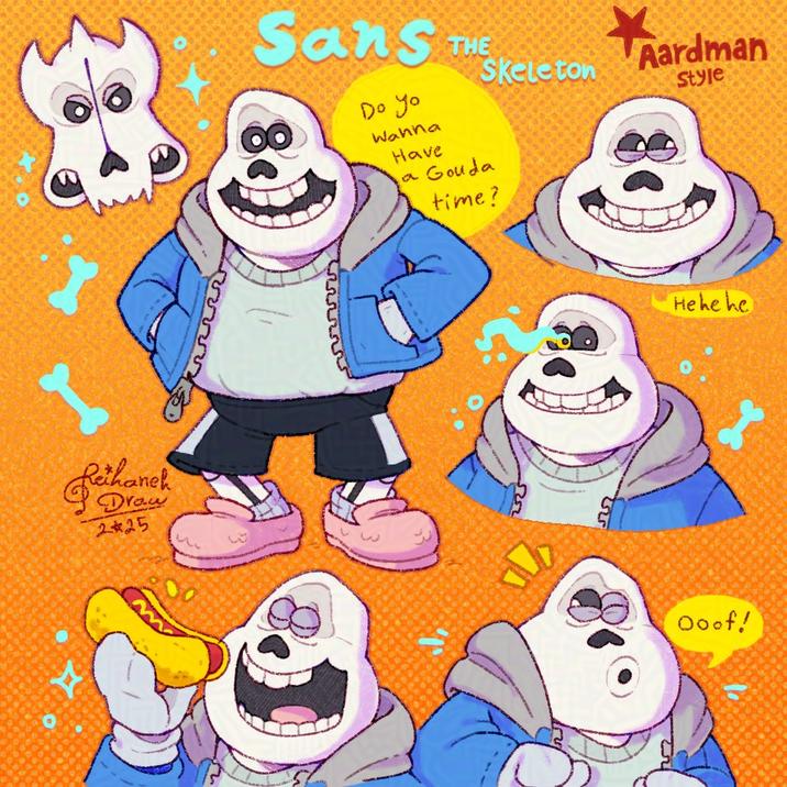 fethaneh 225 Sans Do yo Wahna Have a THE Skeleton Gouda time? Aardman Style He he he Ooof!