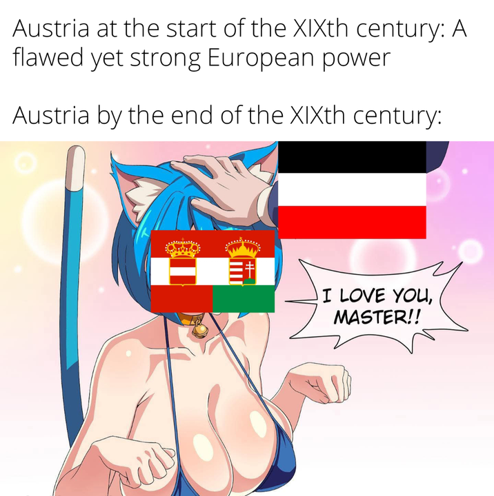 Austria at the start of the XIXth century: A flawed yet strong European power Austria by the end of the XIXth century: Et I LOVE YOU, MASTER!!