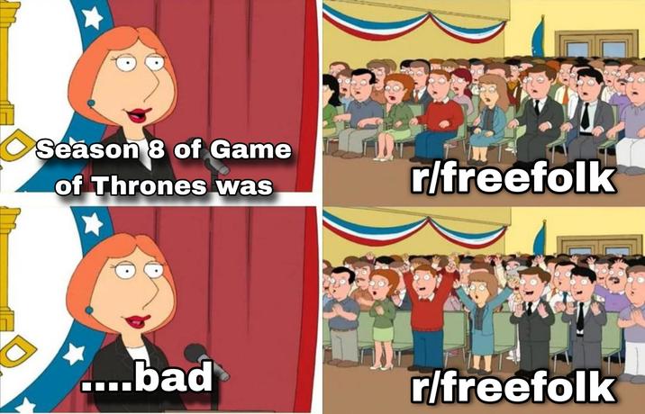 Season 8 of Game of Thrones was r/freefolk ....bad r/freefolk