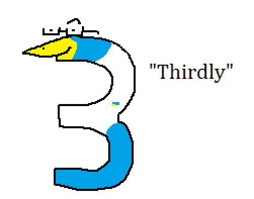 H 3 "Thirdly"