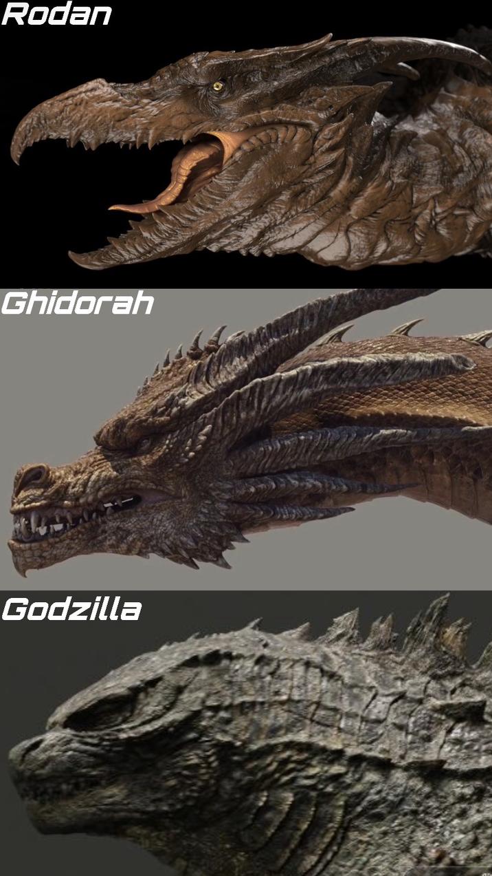 Rodan Ghidorah Godzilla