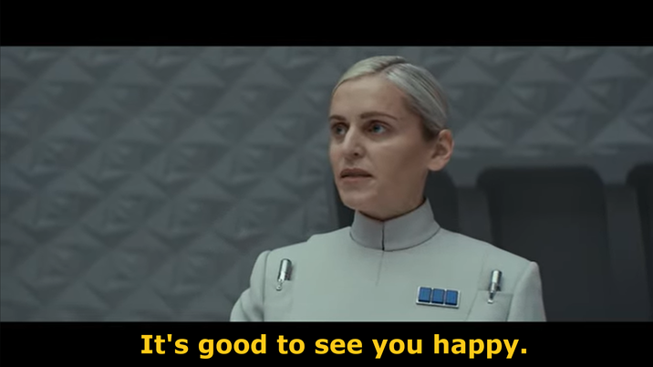 6 It's good to see you happy.