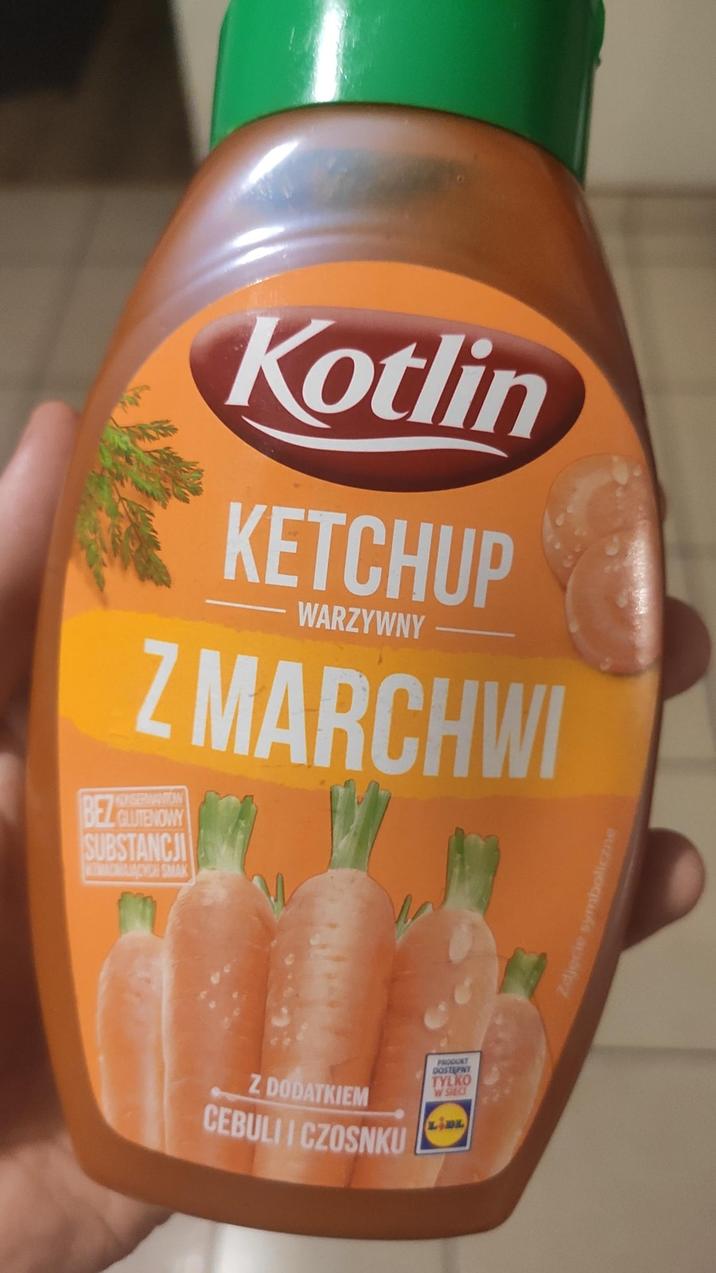 Kotlin KETCHUP WARZYWNY Z MARCHWI KONSERWANTOW BEZGLUTENOWY SUBSTANCJI MACMAJĄCYCH SMAK Z DODATKIEM CEBULI I CZOSNKU PRODUKT DOSTĘPNY TYLKO W SIEC LIDL Zdjęcie symboliczne
