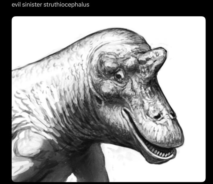 evil sinister struthiocephalus