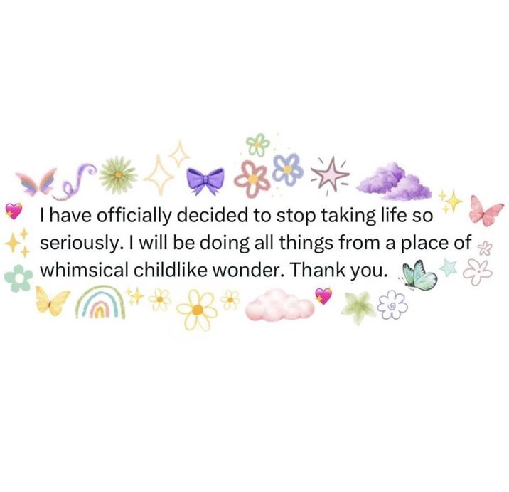 奶茶 I have officially decided to stop taking life so seriously. I will be doing all things from a place of whimsical childlike wonder. Thank you.