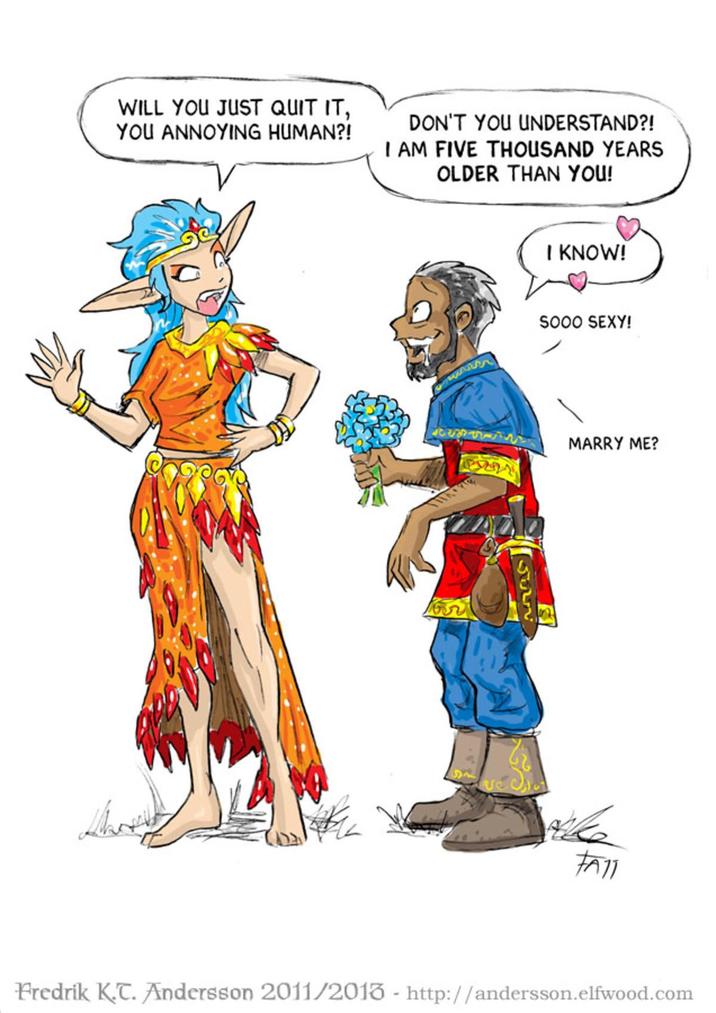 WILL YOU JUST QUIT IT, YOU ANNOYING HUMAN?! DON'T YOU UNDERSTAND?! I AM FIVE THOUSAND YEARS OLDER THAN YOU! I KNOW! SOOO SEXY! MARRY ME? 2222 53312 FA11 Fredrik K.C. Andersson 2011/2013 - http://andersson.elfwood.com