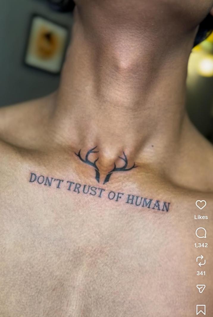 B DON'T TRUST OF HUMAN Likes 1,342 Συ 341