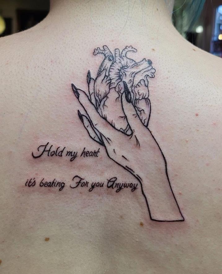 Hold my heart it's beating For you Anyway