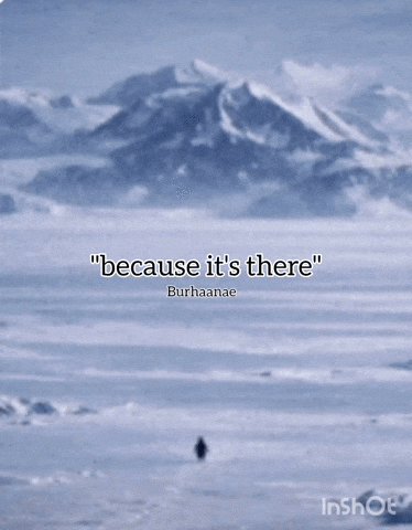 "because it's there" Burhaanae InShot