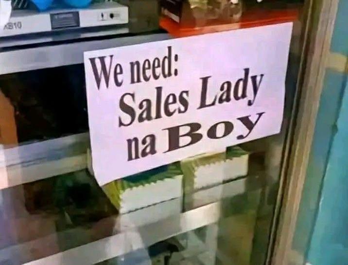A810 We need: Sales Lady na Boy