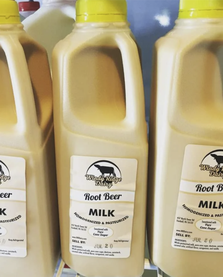 dge eer K ASTEURIZED Keep Refrigerated Windy Ridge Dairy Root Beer MILK HOMOGENIZED & PASTEURIZED 457 North Tower Rd Fumba P16123 www.WRDairy.com SELL BY: INGREDIENTS Sweetened with Pure Cane Sugar JUL 20 Keep Refrige Whale peteurized, peg date, som Windy Dair Root B MILK HOMOGENIZED 457 North Tower Rd Fombell, PA 16123 www.w.Dairy.com SELL BY: INGREDIENTS Whole pasteurized & PAST Sweetened with Pure Cane Sugar JUL 20 desto,
