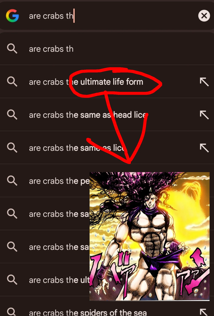 G are crabs th Q are crabs th Q are crabs the ultimate life form Q are crabs the same as head lice Q are crabs the same as lice are crabs the pe a are crabs the sa are crabs the sa are crabs the ult Q are crabs the spiders of the sea K 777 ☑