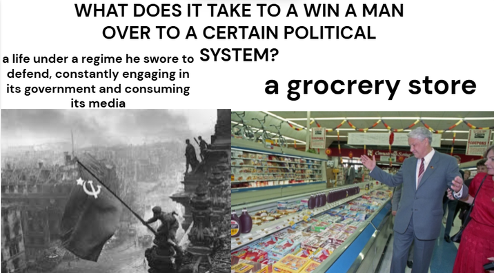WHAT DOES IT TAKE TO A WIN A MAN OVER TO A CERTAIN POLITICAL a life under a regime he swore to SYSTEM? defend, constantly engaging in its government and consuming its media a grocery store 13 COUPONS