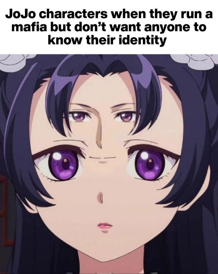 JoJo characters when they run a mafia but don't want anyone to know their identity
