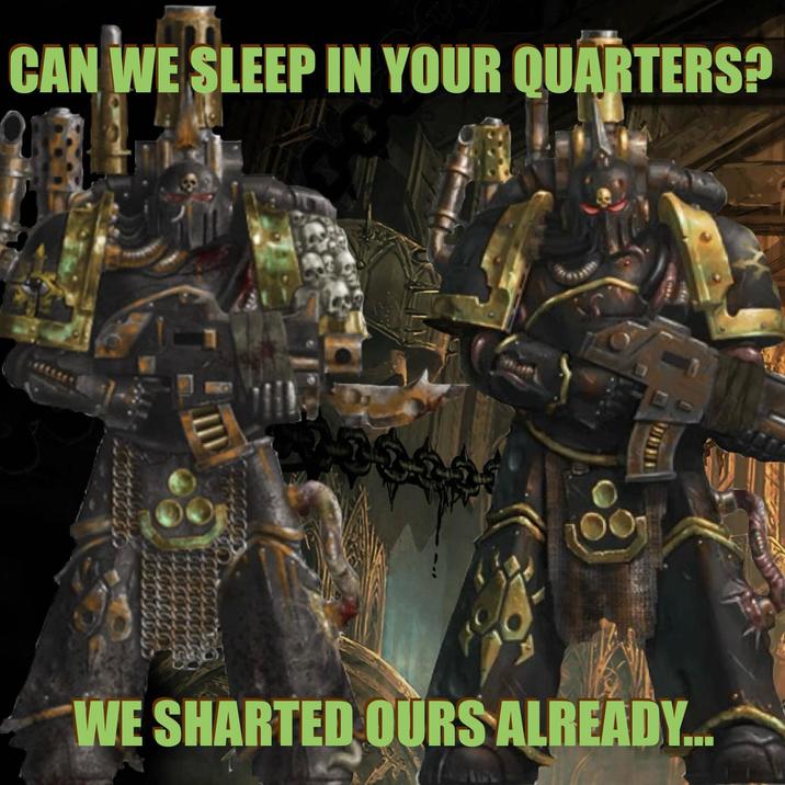 CAN WE SLEEP IN YOUR QUARTERS? WE SHARTED OURS ALREADY...