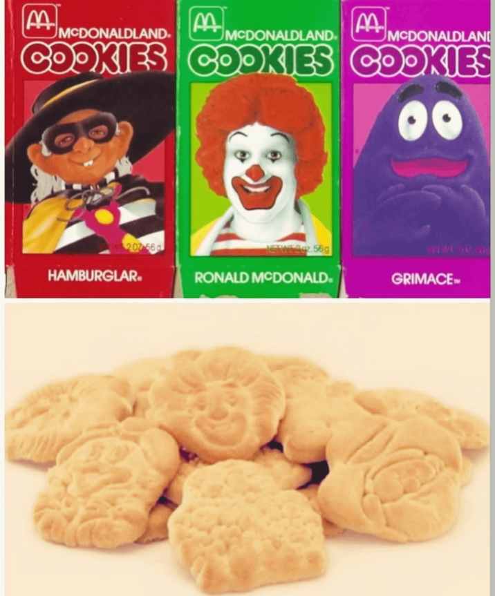 AA MCDONALDLAND. AA MCDONALDLAND AA MCDONALDLAND COOKIES COOKIES COOKIES 00 207 56a ASTWL 2.56g HAMBURGLAR. RONALD MCDONALD. GRIMACEM