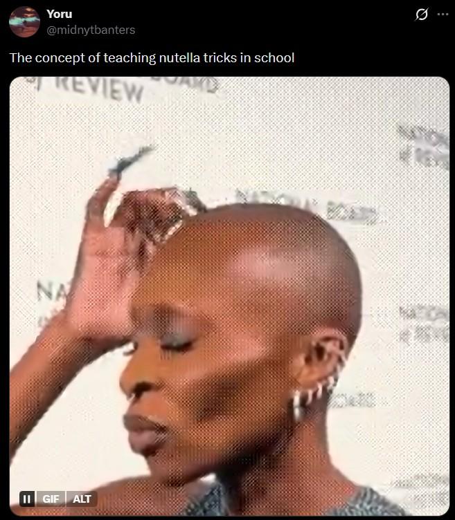 Yoru @midnytbanters The concept of teaching nutella tricks in school REVIEW NA II GIF ALT B