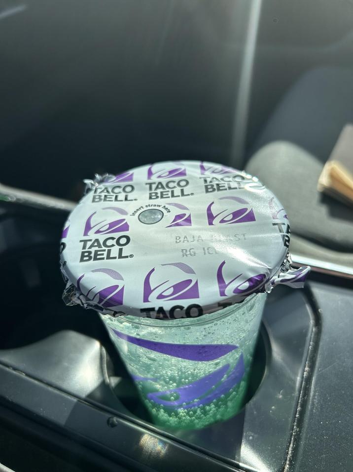 PACO BELL Insert TACO TACO BELL. BELL straw he here BAJA ST RG ICK TACO